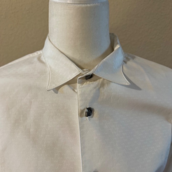 Men's Stubbs Western White ZigZag Beer Barrel Button French Cuff Shirt Size M NW - Picture 3 of 12